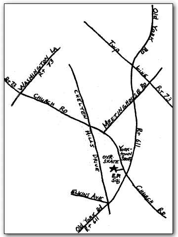 Map to Dr. Malerman's Elkins Park office.